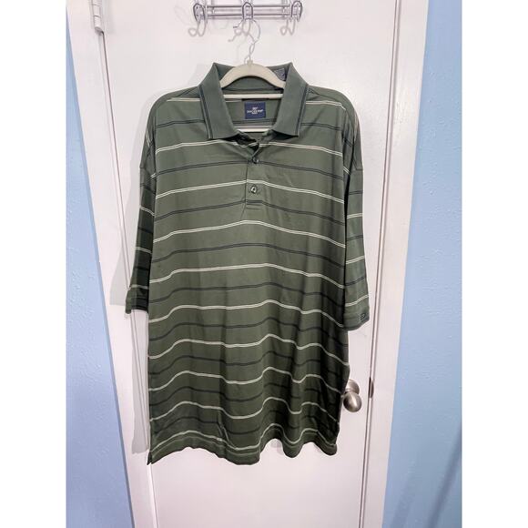 Dockers Other - Dockers Golf Polo 1X Green Striped Office